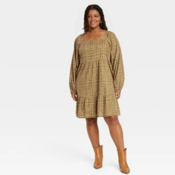 Universal Thread Balloon Sleeve Shift Dress - Picture 2 of 5